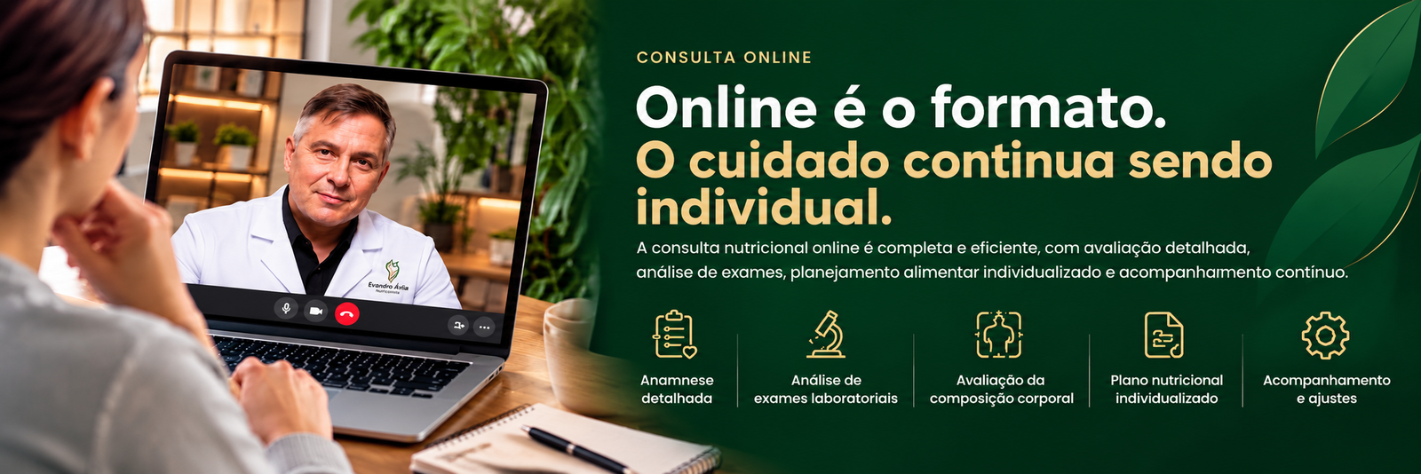Consulta nutricional online com Evandro Ávila