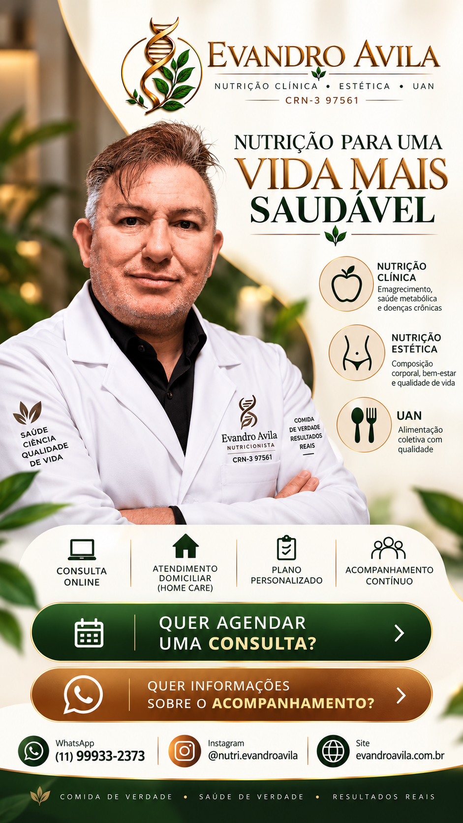 Evandro Avila, Nutricionista CRN-3 97561